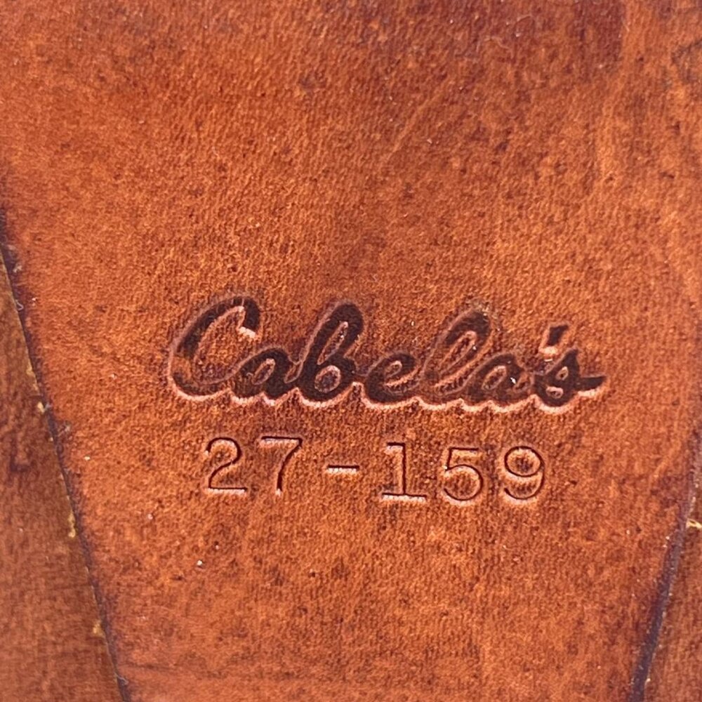 Vintage Cabelas 27 159 Leather Ammo Cartridge Belt Pouch Brown Hunting Gear Case - Picture 6 of 6